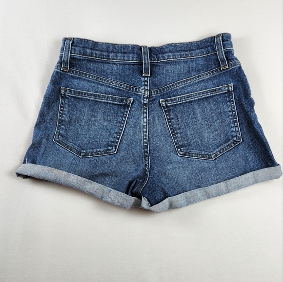 J. Crew Denim Shorts Women's Size 25 Cuffed Medium Wash Blue - Picture 2 of 4